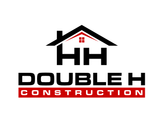 Double H Construction logo design by puthreeone