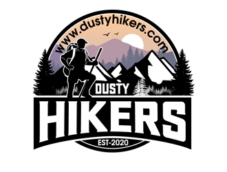 www.dustyhikers.com - Dusty Hikers logo design by DreamLogoDesign
