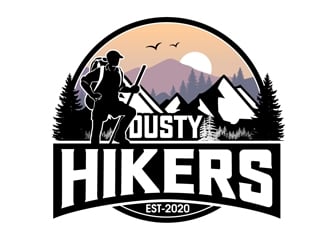 www.dustyhikers.com - Dusty Hikers logo design by DreamLogoDesign