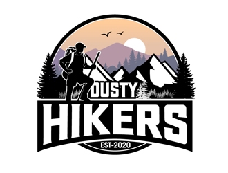 www.dustyhikers.com - Dusty Hikers logo design by DreamLogoDesign