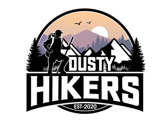 www.dustyhikers.com - Dusty Hikers logo design by DreamLogoDesign