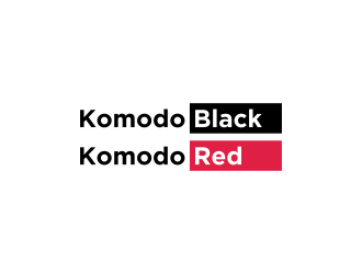 Komodo Black and Komodo Red logo design by haidar