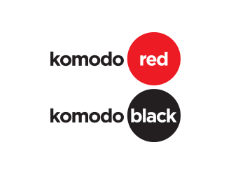 Komodo Black and Komodo Red logo design by yippiyproject