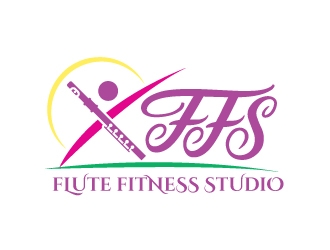 Flute Fitness Studio logo design by Foxcody