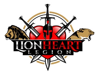 LionHeart Legion logo design by DreamLogoDesign