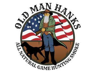 Old Man Hanks  All Natural  Game Hunting Smoke logo design by Kruger