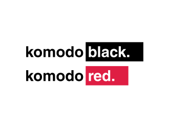 Komodo Black and Komodo Red logo design by GemahRipah