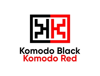 Komodo Black and Komodo Red logo design by SteveQ