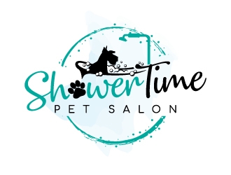 Shower time pet salon logo design by jaize