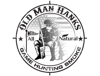Old Man Hanks  All Natural  Game Hunting Smoke logo design by Suvendu