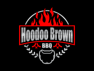 Hoodoo Brown BBQ/ Sausage king of Connecticut logo design by BlessedArt