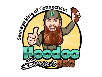 Hoodoo Brown BBQ/ Sausage king of Connecticut logo design by DreamLogoDesign