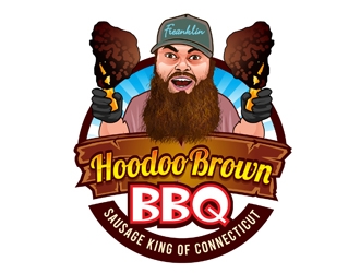 Hoodoo Brown BBQ/ Sausage king of Connecticut logo design by DreamLogoDesign
