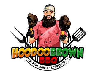 Hoodoo Brown BBQ/ Sausage king of Connecticut logo design by DreamLogoDesign