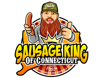 Hoodoo Brown BBQ/ Sausage king of Connecticut logo design by haze