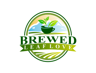 Brewed Leaf Love logo design by cahyobragas