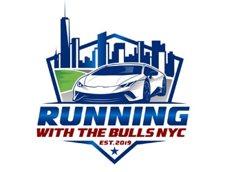 Running with the Bulls NYC  logo design by DreamLogoDesign