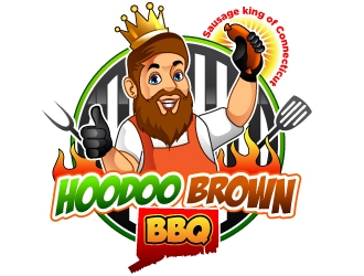 Hoodoo Brown BBQ/ Sausage king of Connecticut logo design by Suvendu