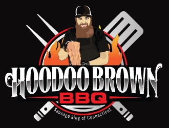 Hoodoo Brown BBQ/ Sausage king of Connecticut logo design by AamirKhan