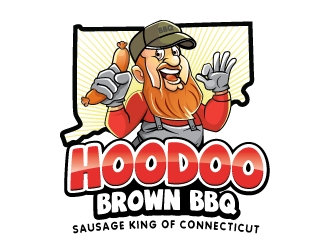 Hoodoo Brown BBQ/ Sausage king of Connecticut logo design by Sandip