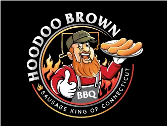 Hoodoo Brown BBQ/ Sausage king of Connecticut logo design by Sandip