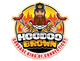 Hoodoo Brown BBQ/ Sausage king of Connecticut logo design by invento