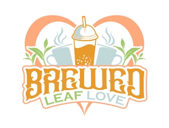 Brewed Leaf Love logo design by DreamLogoDesign