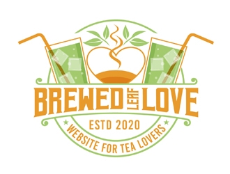 Brewed Leaf Love logo design by DreamLogoDesign