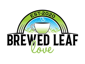 Brewed Leaf Love logo design by DreamLogoDesign