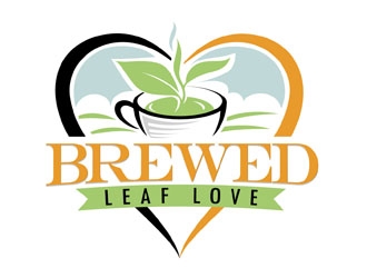 Brewed Leaf Love logo design by DreamLogoDesign