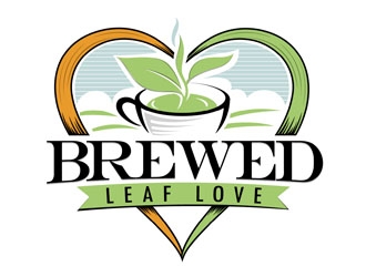 Brewed Leaf Love logo design by DreamLogoDesign
