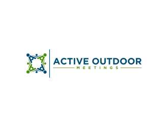 Active Outdoor Meetings logo design by Shina