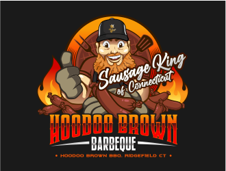 Hoodoo Brown BBQ/ Sausage king of Connecticut logo design by onamel