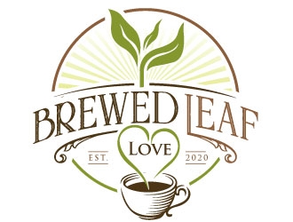 Brewed Leaf Love logo design by REDCROW