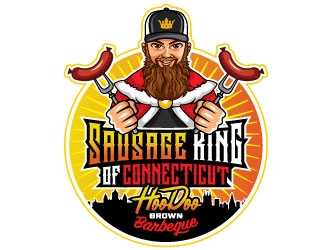 Hoodoo Brown BBQ/ Sausage king of Connecticut logo design by invento