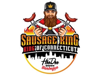 Hoodoo Brown BBQ/ Sausage king of Connecticut logo design by invento