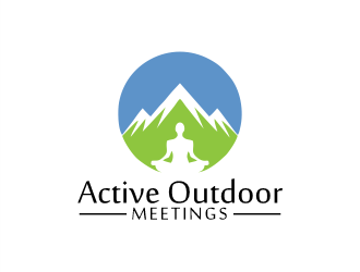 Active Outdoor Meetings logo design by Gwerth