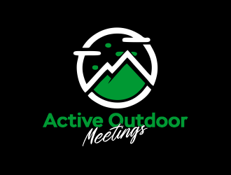 Active Outdoor Meetings logo design by Gwerth