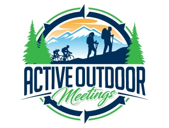 Active Outdoor Meetings logo design by jaize