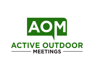 Active Outdoor Meetings logo design by Greenlight