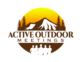Active Outdoor Meetings logo design by kunejo