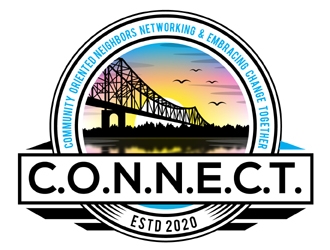 C.O.N.N.E.C.T. (Community Oriented Neighbors Networking & Embracing Change Together) logo design by MAXR