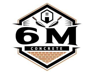 6M Concrete logo design by Suvendu