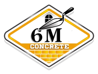 6M Concrete logo design by Suvendu