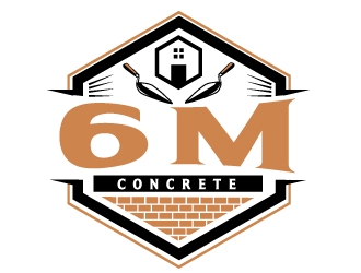 6M Concrete logo design by Suvendu