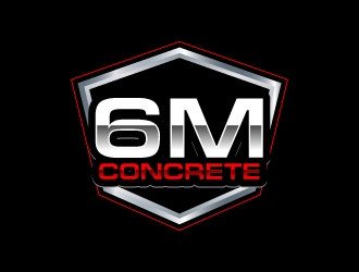 6M Concrete logo design by uttam