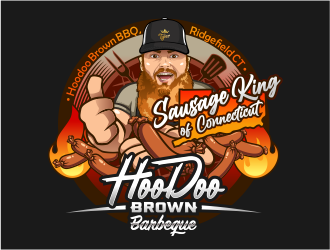 Hoodoo Brown BBQ/ Sausage king of Connecticut logo design by onamel