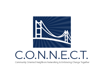 C.O.N.N.E.C.T. (Community Oriented Neighbors Networking & Embracing Change Together) logo design by kunejo