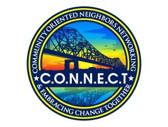 C.O.N.N.E.C.T. (Community Oriented Neighbors Networking &amp; Embracing Change Together) logo design by Aelius