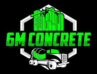 6M Concrete logo design by PRN123